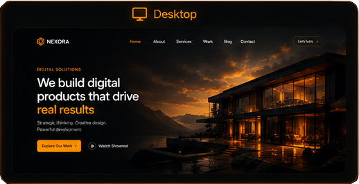 Modern Agency preview - Desktop